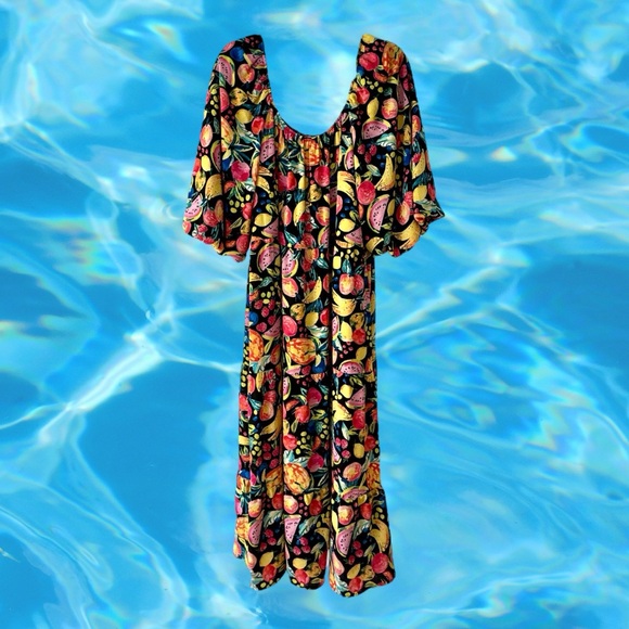 XXL (14 - 16) Show Me Your Mumu Day or Night Midi Dress in Fruity Tango NWOT - Picture 3 of 6